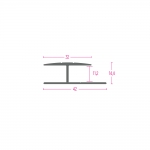 PROFIL PRIJELAZNI AL. 12110 SREBRO 32X11,2mm 2,70m