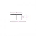 PROFIL PRIJELAZNI AL. 12140 SREBRO 32x14,2mm 2,70m