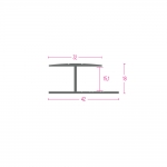 PROFIL PRIJELAZNI AL. 12150 SREBRO 32x15,1mm 2,70m