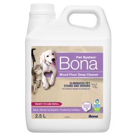 BONA PET SYSTEM  DEEP CLEANER FOR WOOD FLOORS 2,5L - SREDSTVO ZA DUBINSKO ČIŠĆENJE PARKETA I UKLANJANJE NEUGODNIH MIRISA KUĆNIH LJUBIMACA
