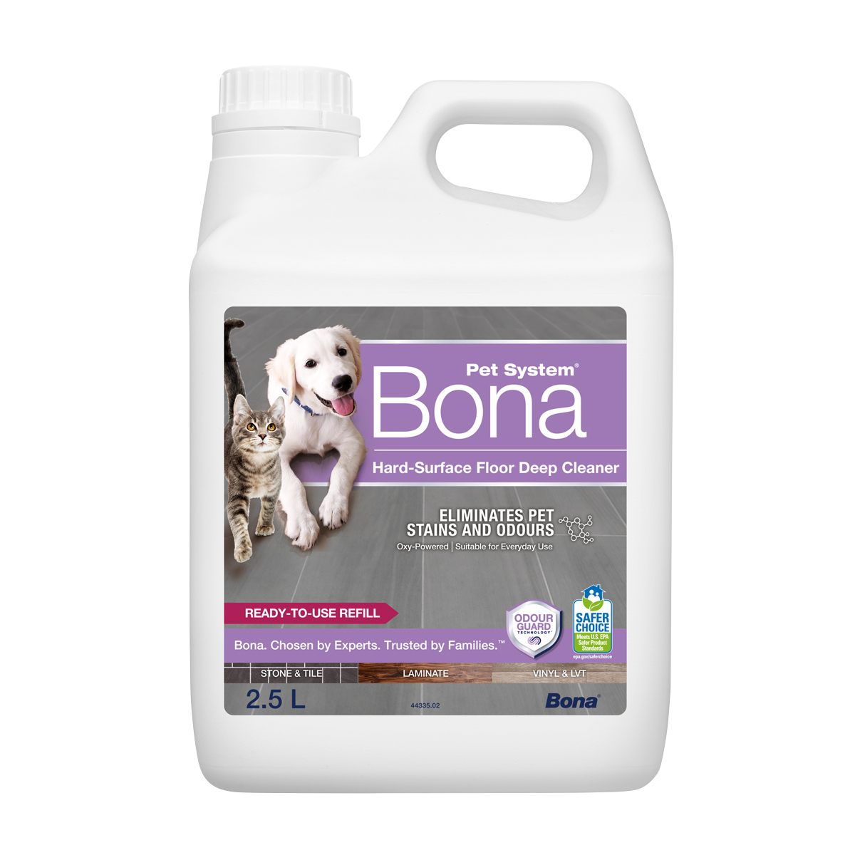 BONA PET SYSTEM  DEEP CLEANER FOR HARD SURFACE FLOORS 2,5L - SREDSTVO ZA DUBINSKO ČIŠĆENJE TVRDIH PODOVA I UKLANJANJE NEUGODNIH MIRISA KUĆNIH LJUBIMACA