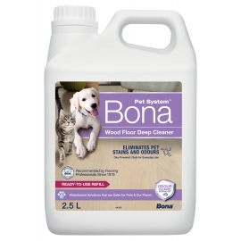 BONA PET SYSTEM  DEEP CLEANER FOR WOOD FLOORS 2,5L - SREDSTVO ZA DUBINSKO ČIŠĆENJE PARKETA I UKLANJANJE NEUGODNIH MIRISA KUĆNIH LJUBIMACA