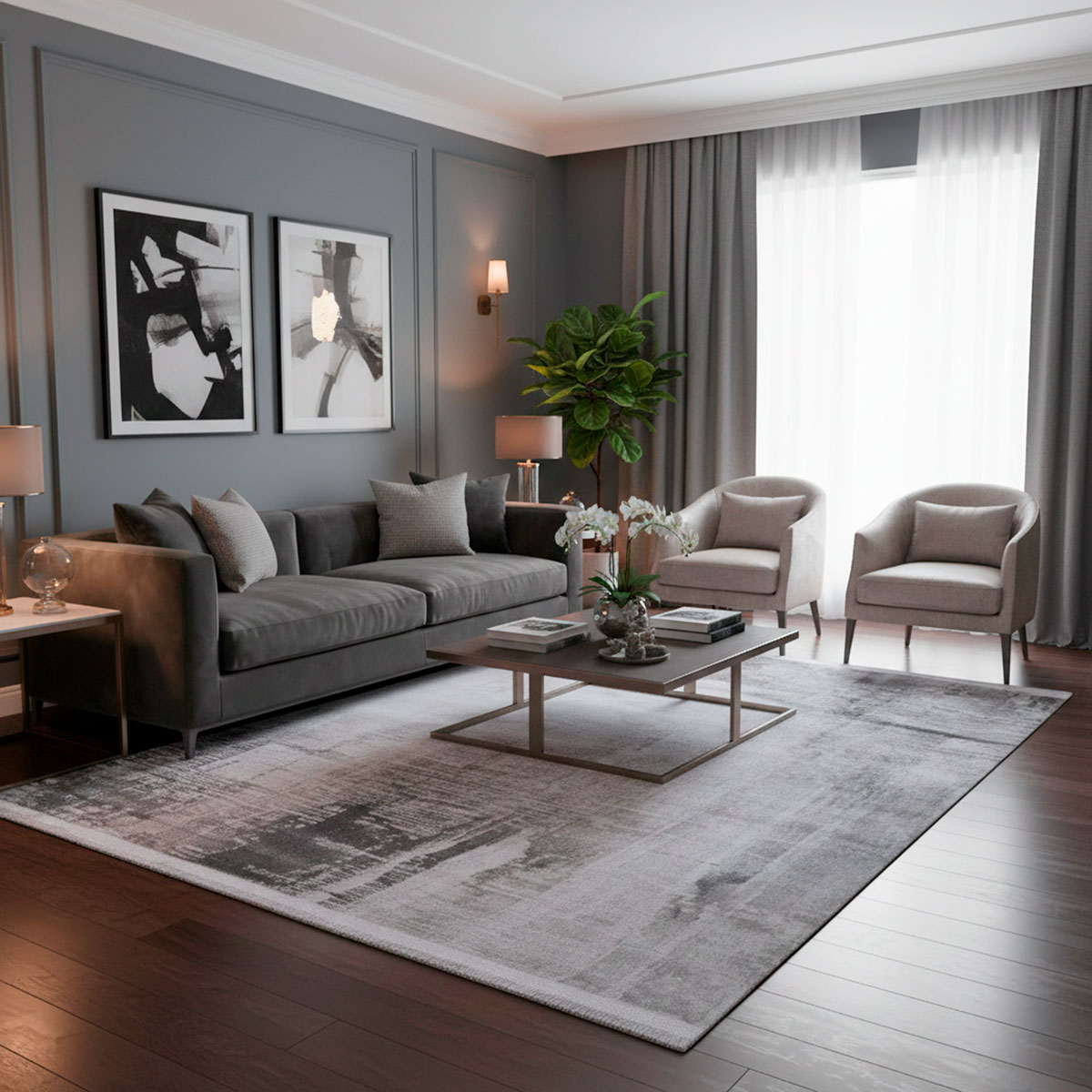 TEPIH MODENA 200X290 MNA 601 SILVER