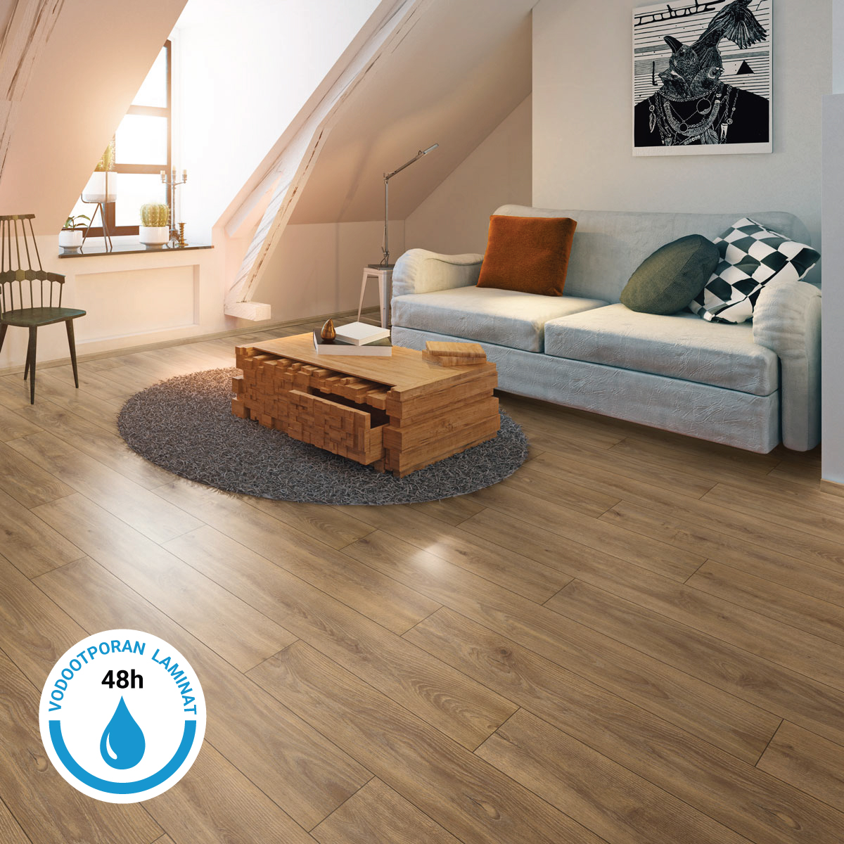 LAMINAT VODOOTPORNI HRAST MANDISA 12MM KL33