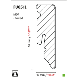 LAJSNA BIJELA FOLIJA FU051L FOFA015 15X50X2400 MDF
