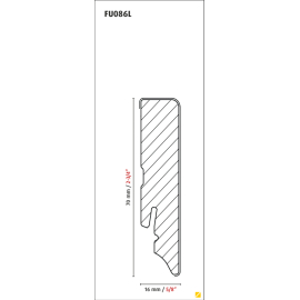 LAJSNA BIJELA LAKIRANA FU086L LFF0003 16X70X2400 MDF