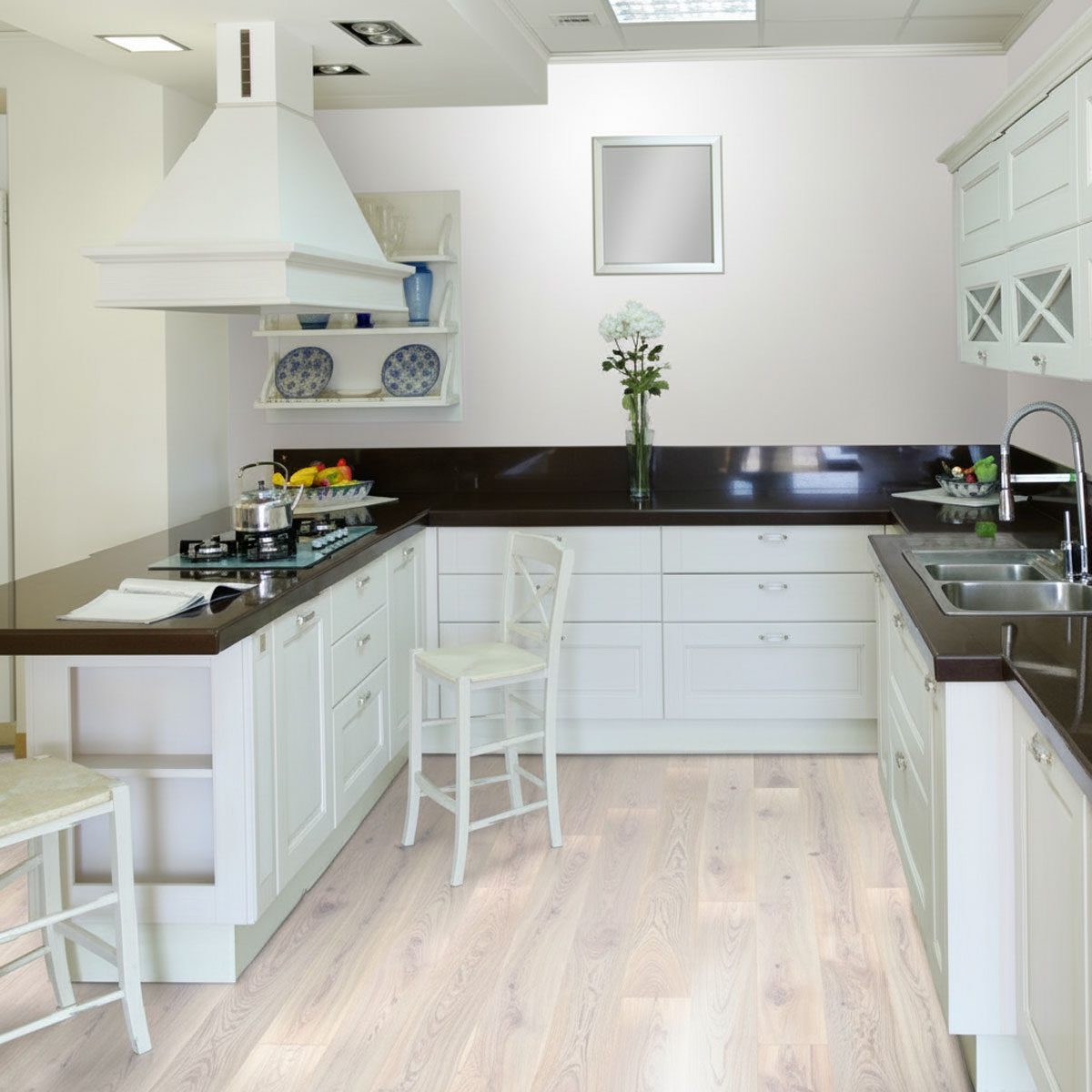 Parket troslojni Hrast Polarl, lakiran, 3 daske, 13,2 mm